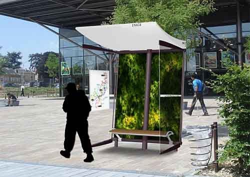 Идея необычной автобусной остановки: Автобусная остановка на солнечных батареях