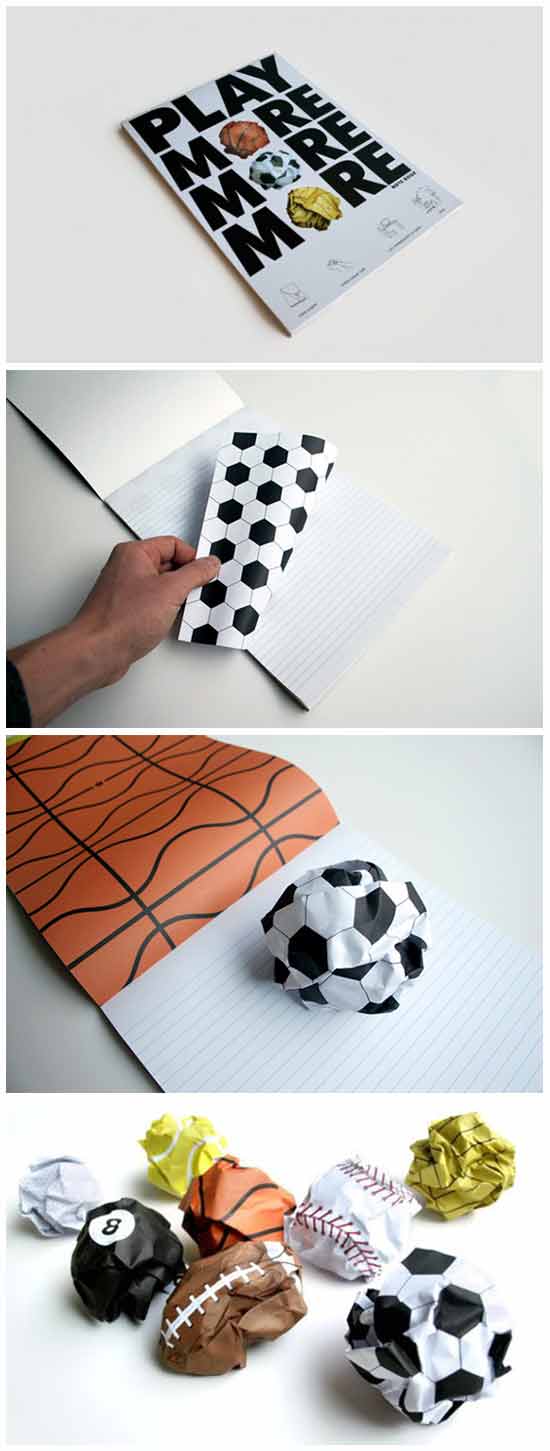 Идеи оригинальных подарков: Блокнот со страницами-мячами