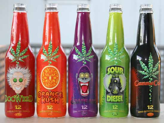 Газировка с марихуаной Canna-Cola представлена в целой серии вкусов. 