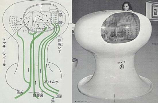 Разработчики из всемирно известной компании Sanyo разработали стиральную машину для человеческого тела. Проект получил название Ultrasonic Bath. 