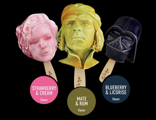 Рекламное агентство STOYN представила на суд искушённой публики свой новый экспериментальный проект STOYN Ice Cream - необычное мороженое в виде фигур знаменитых деятелей культуры.