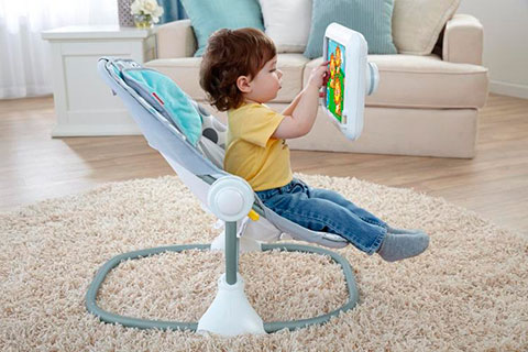 кресло-качалка для детей с держателем iPad