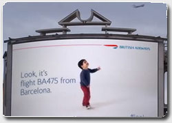 Рекламная идея №4619. Интерактивный билборд от British Airways