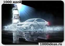 Рекламная идея № 3109. 3D-шоу на воде от Nissan