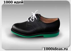 Маркетинговый ход. Идея № 3169. Модные мужские туфли в фирменной цветовой гамме Heineken