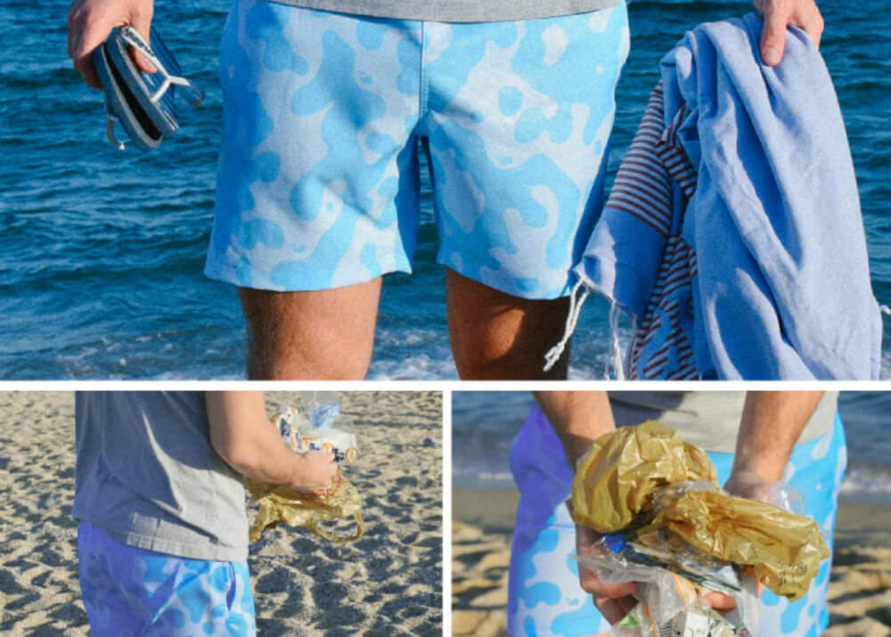 Плавательные шорты из морского пластика