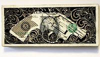Scott Campbell лазерная резка на долларах