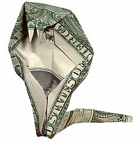 Однодолларовая банкнота как основа для оригами