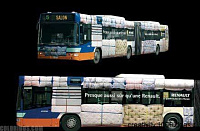 Оригинальная реклама на автобусе