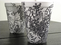 Рисунки на одноразовых стаканчиках Чеминга Бои 