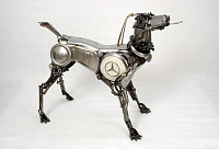 Скульптуры Джеймса Корбетта из автомобильных запчастей