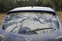 Картины Скота Уэйда на грязных машинах