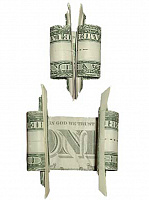Однодолларовая банкнота как основа для оригами