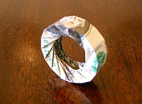 Удивительные оригами из однодолларовой банкноты