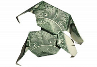 Удивительные оригами из однодолларовой банкноты