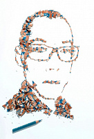 Креативные портреты из стружки  Кайла Бина