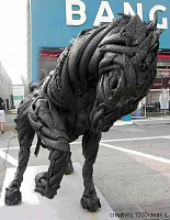 Yong Ho Ji и его скульптуры из автомобильных покрышек