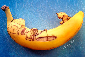 Как банан становится полем для творчества. 28 примеров